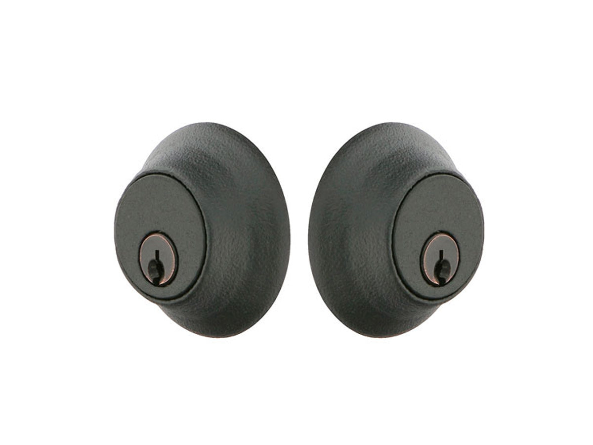 Emtek Wrought Steel #2 Deadbolt Flat Black Steel FBS