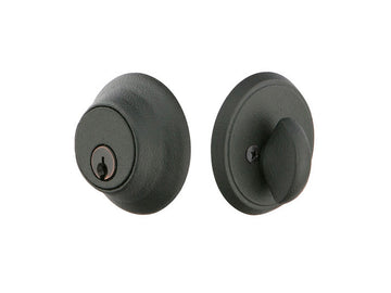 Emtek Wrought Steel #2 Deadbolt Flat Black Steel FBS