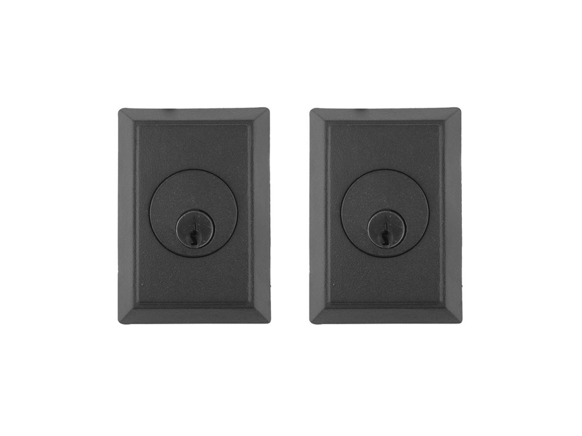 Emtek Wrought Steel #3 Deadbolt Flat Black Steel FBS