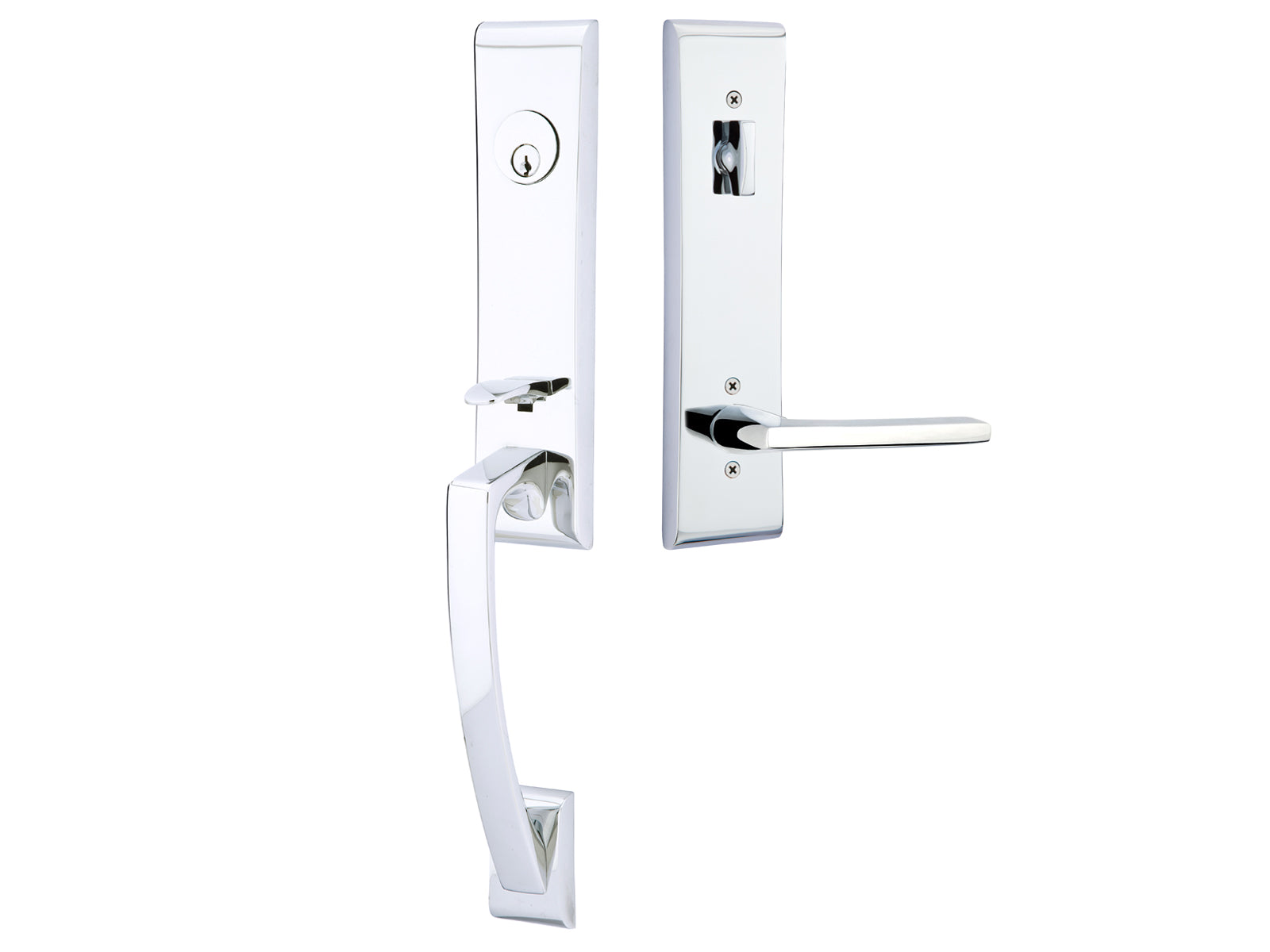 Emtek Apollo Tubular Entry Handleset Polished Chrome US26