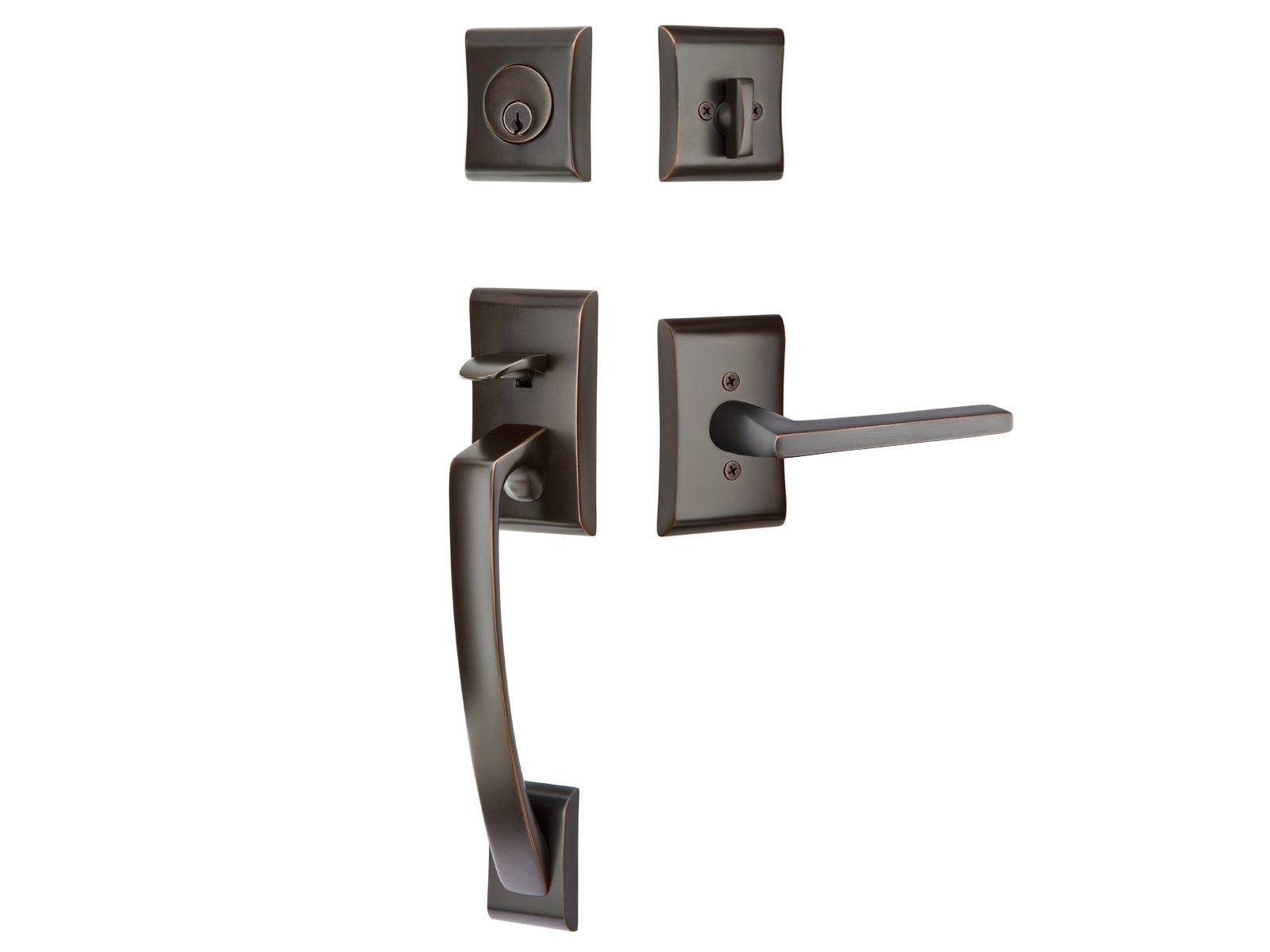 Emtek Ares Tubular Entry Handleset Oil Rubbed Bronze US10B