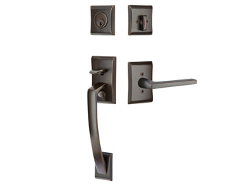 Emtek Ares Tubular Entry Handleset Oil Rubbed Bronze US10B