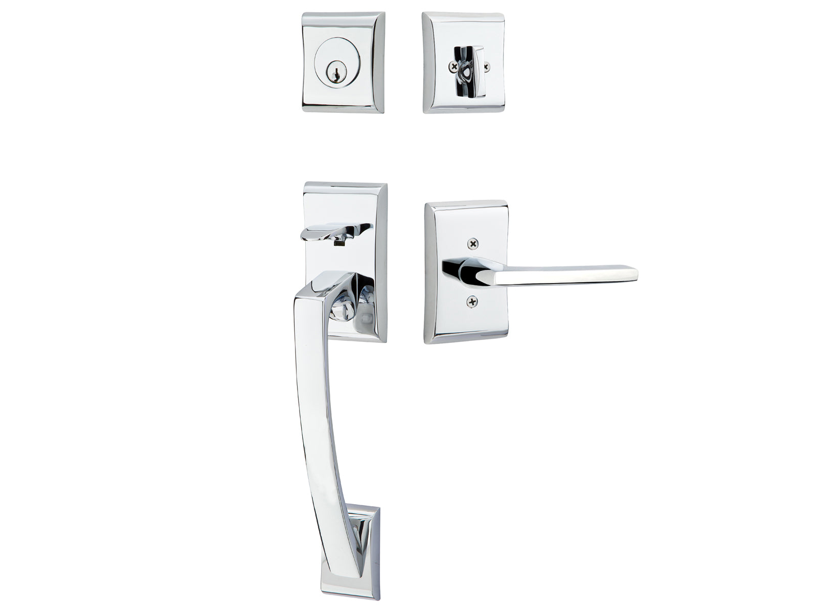 Emtek Ares Tubular Entry Handleset Polished Chrome US26