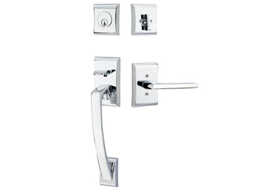 Emtek Ares Tubular Entry Handleset Polished Chrome US26