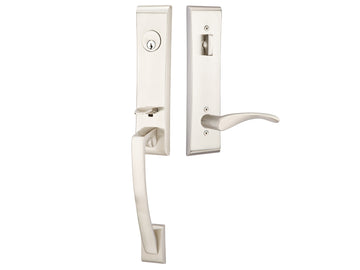 Emtek Artemis Mortise Entry Handleset Satin Nickel US15