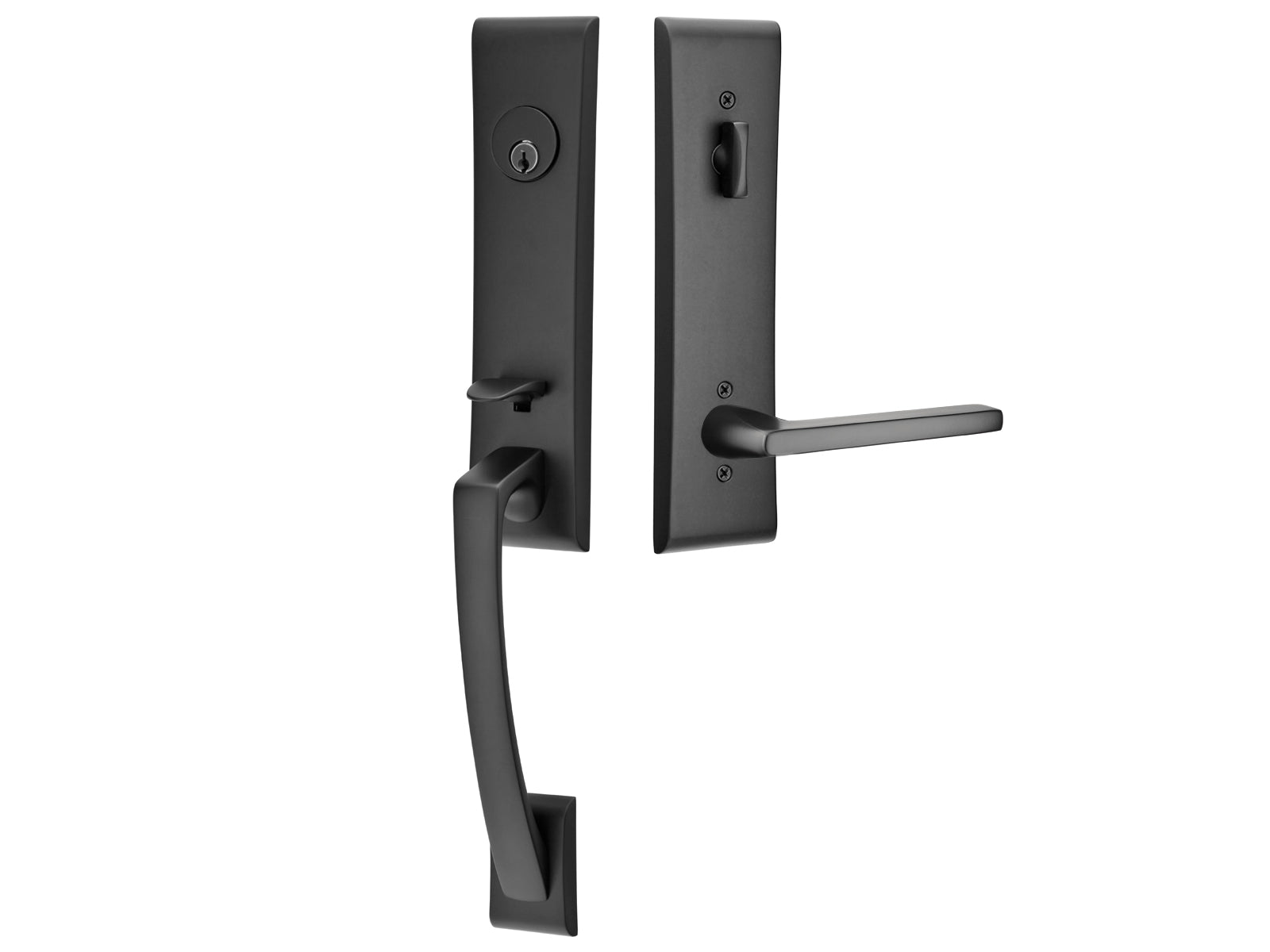 Emtek Artemis Mortise Entry Handleset Flat Black US19