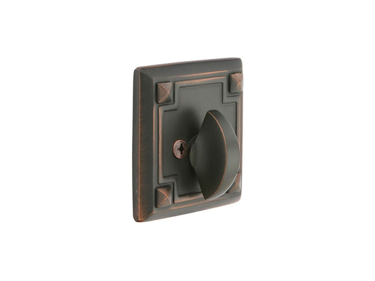 Emtek Brass Arts & Crafts Deadbolt Oil Rubbed Bronze US10B