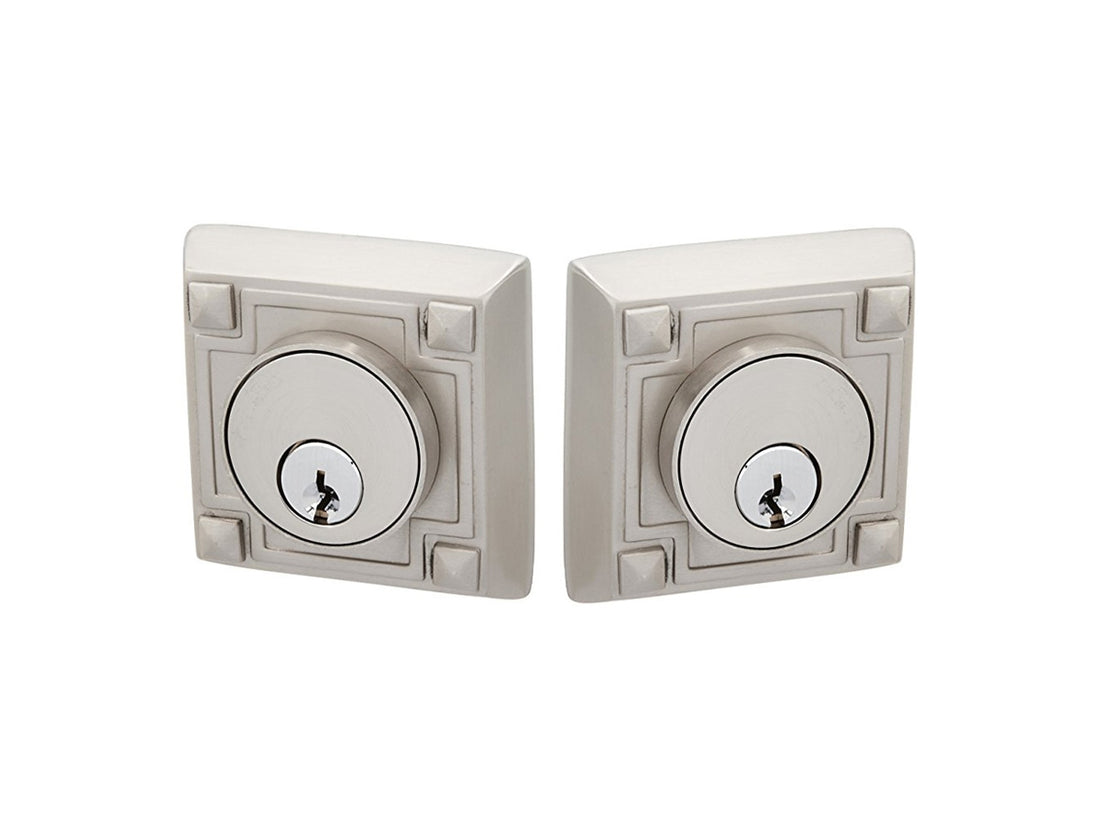 Emtek Brass Arts & Crafts Deadbolt Satin Nickel US15