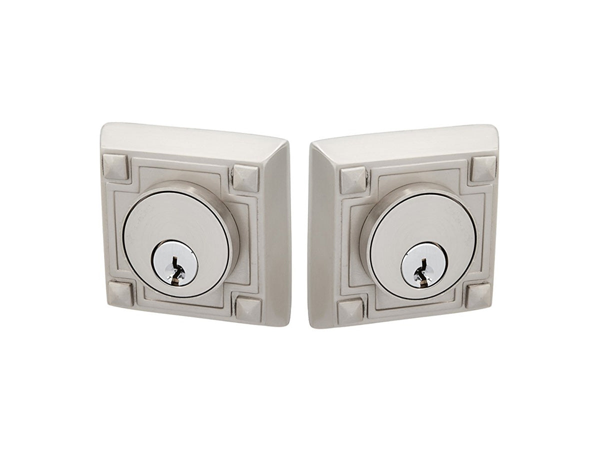 Emtek Brass Arts & Crafts Deadbolt Satin Nickel US15