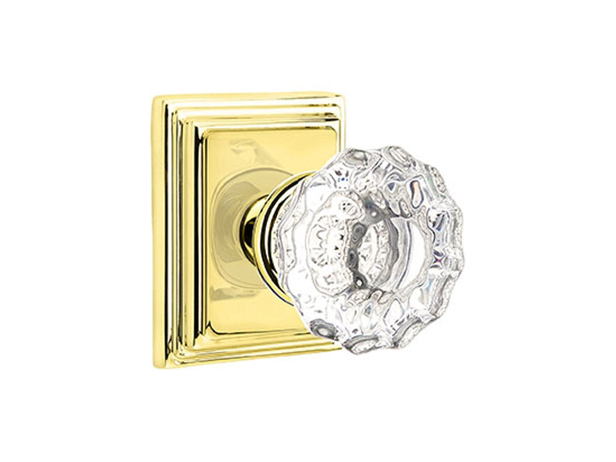 Emtek Astoria Clear Crystal Knob Polished Brass US3
