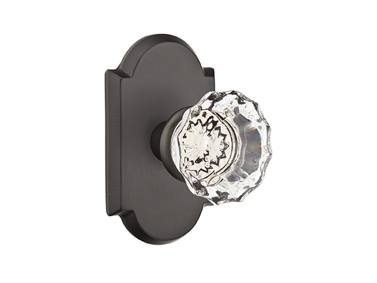 Emtek Astoria Clear Crystal Knob Flat Black Bronze Patina FB