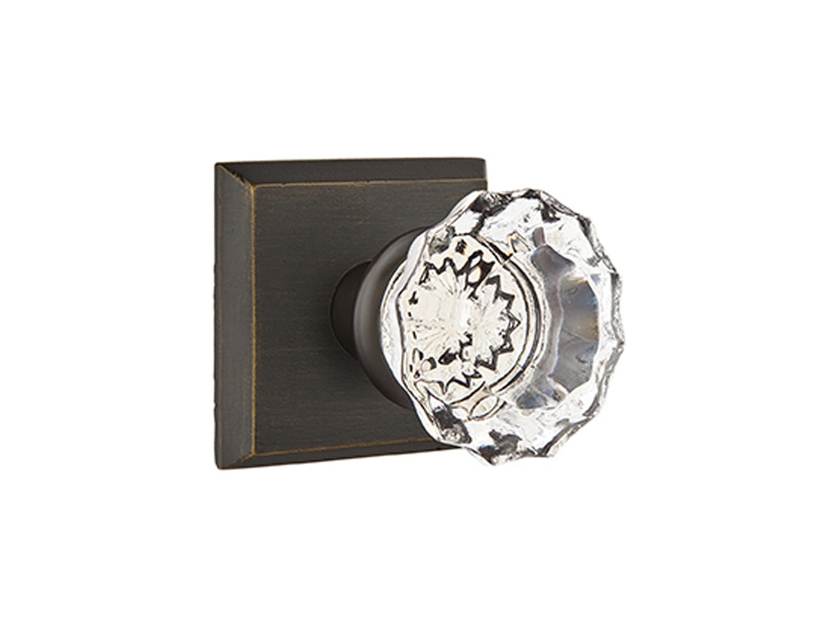 Emtek Astoria Clear Crystal Knob Medium Bronze Patina MB