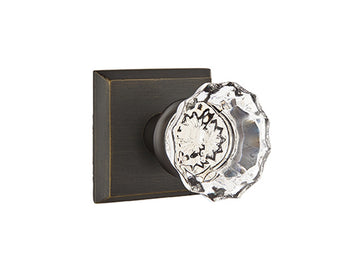 Emtek Astoria Clear Crystal Knob Medium Bronze Patina MB