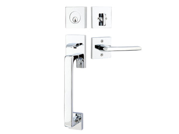 Emtek Baden Tubular Entry Handleset Polished Chrome US26