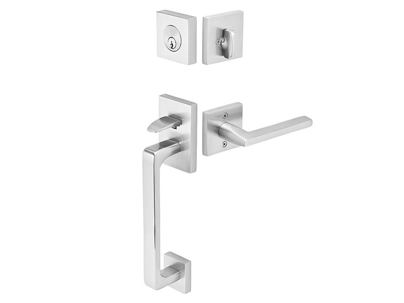 Emtek Baden Tubular Entry Handleset Polished Nickel US14