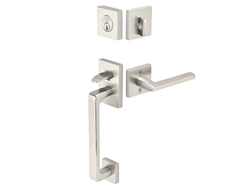 Emtek Baden Tubular Entry Handleset Satin Nickel US15