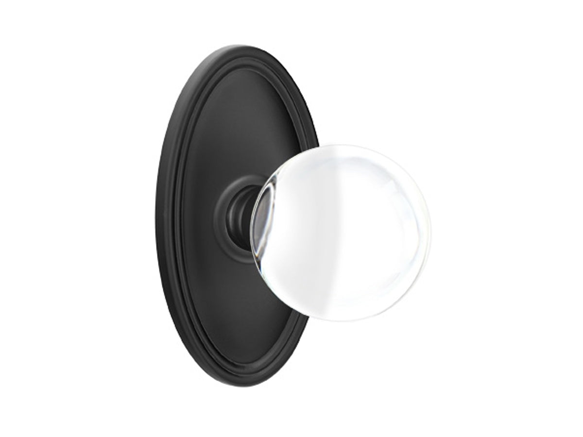 Emtek Bristol Crystal Knob Flat Black US19