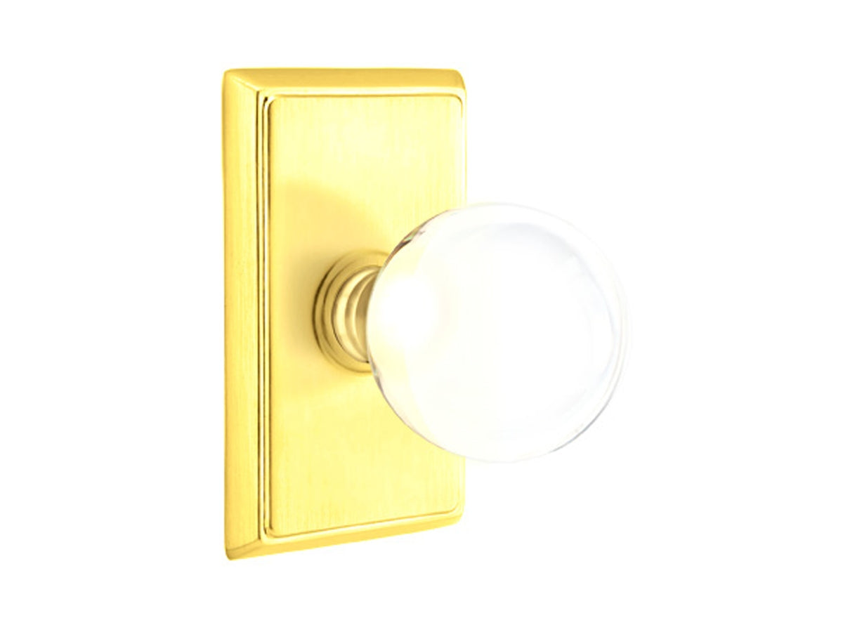 Emtek Bristol Crystal Knob Polished Brass US3