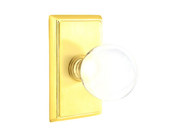 Emtek Bristol Crystal Knob Polished Brass US3