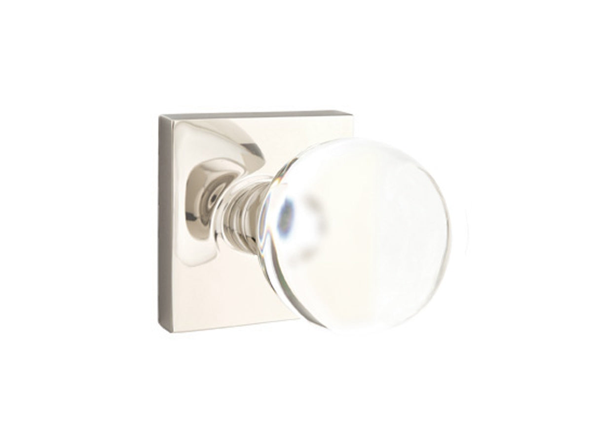 Emtek Bristol Crystal Modern Knob Polished Nickel US14