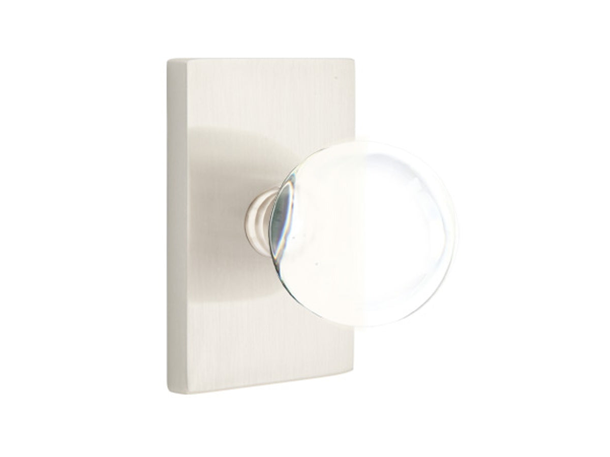 Emtek Bristol Crystal Modern Knob Satin Nickel US15