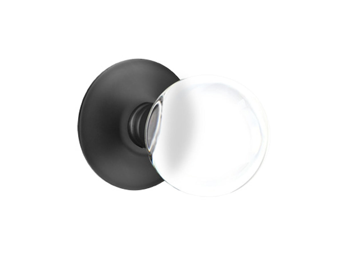 Emtek Bristol Crystal Modern Knob Flat Black US19