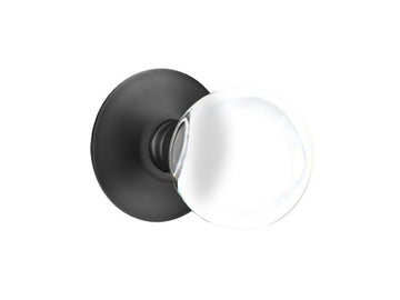 Emtek Bristol Crystal Modern Knob Flat Black US19