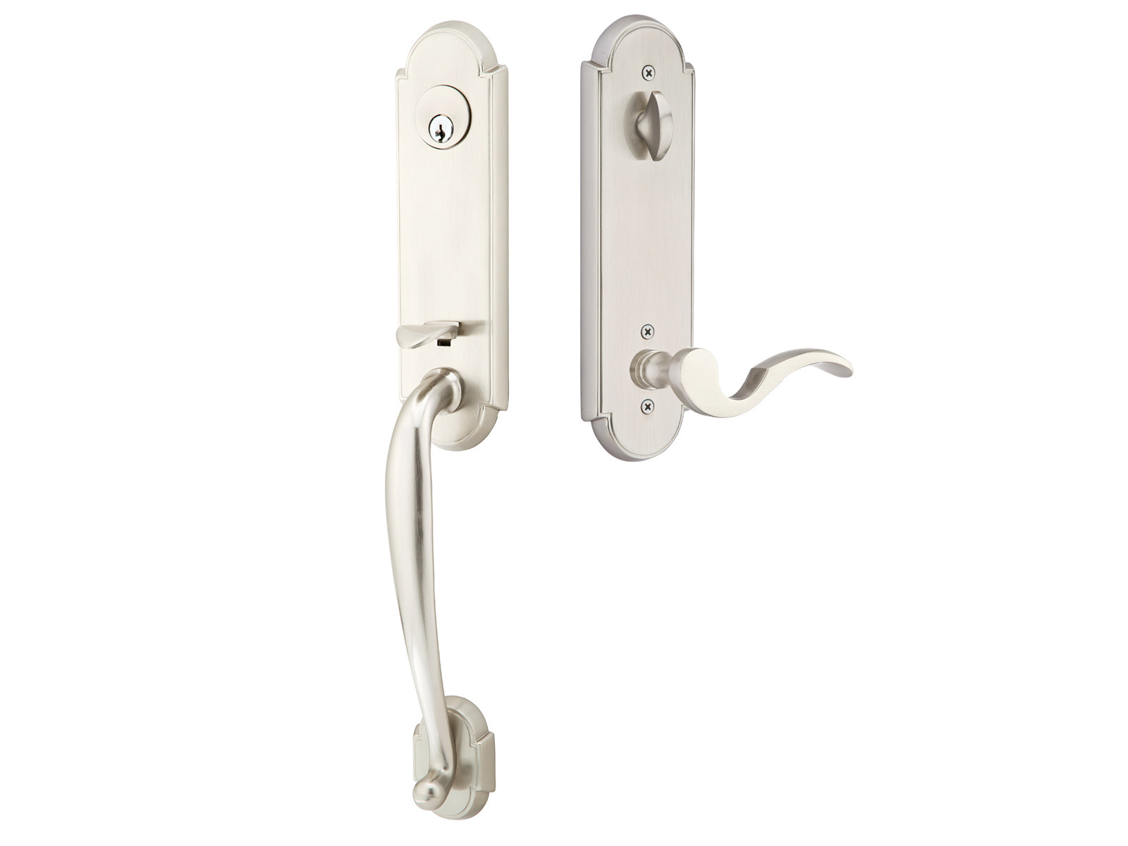 Emtek Charleston Mortise Entry Handleset Satin Nickel US15