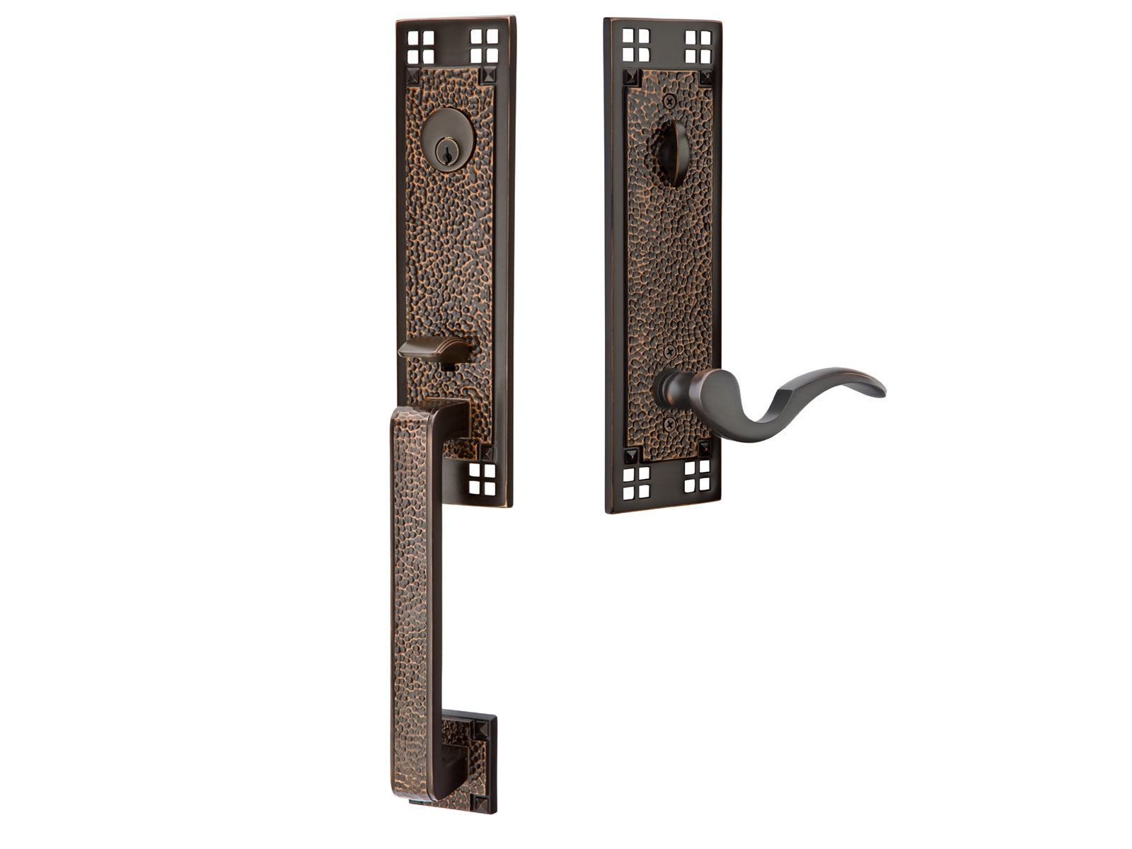 Emtek Craftsman Mortise Entry Handleset Oil Rubbed Bronze US10B