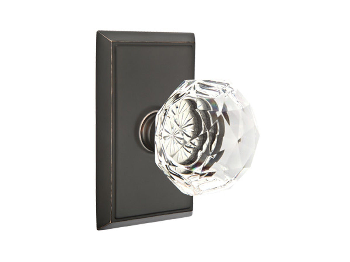 Emtek Diamond Crystal Knob Oil Rubbed Bronze US10B
