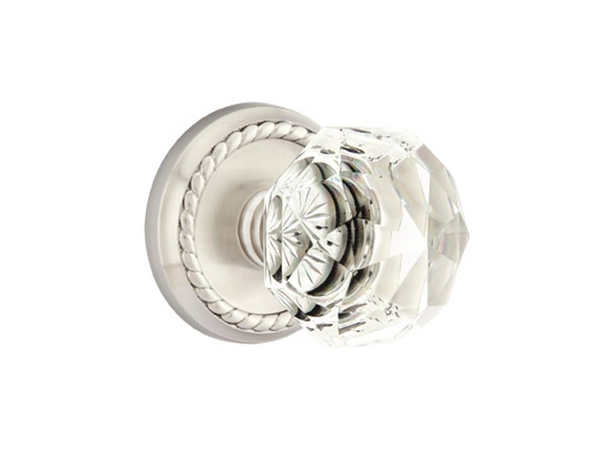 Emtek Diamond Crystal Knob Satin Nickel US15
