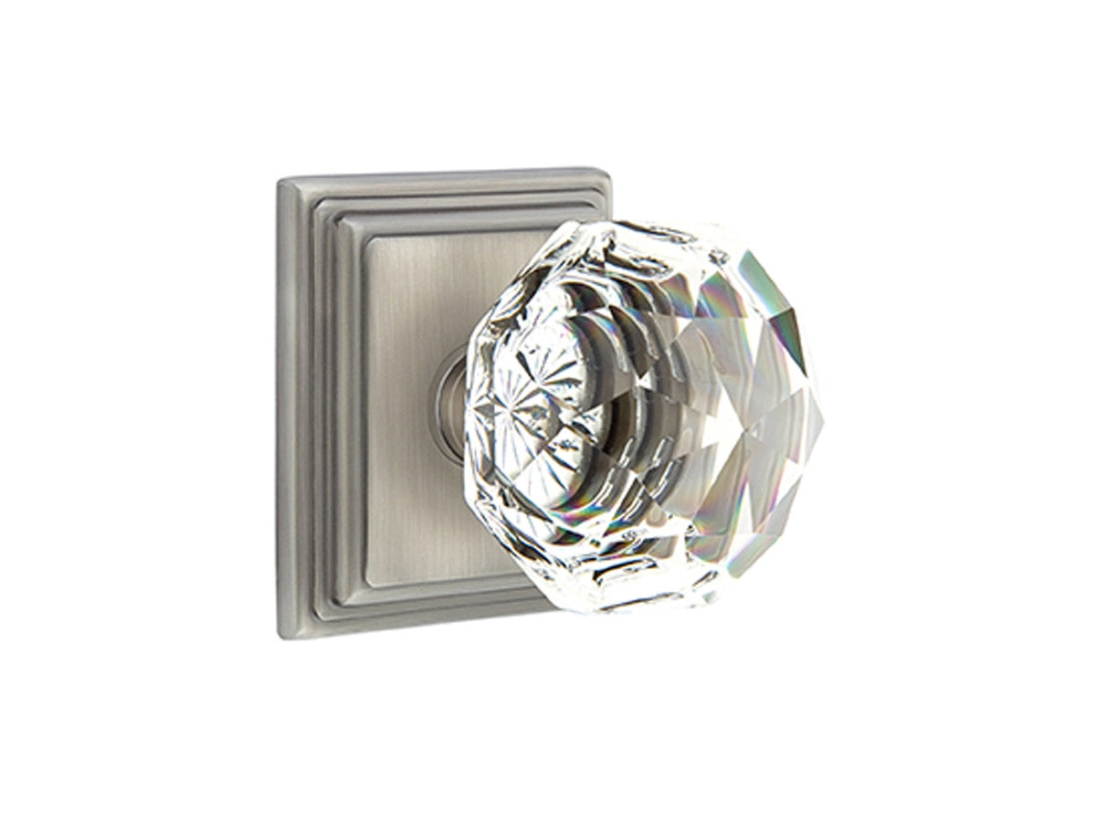 Emtek Diamond Crystal Knob Pewter US15A