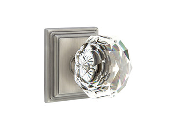 Emtek Diamond Crystal Knob Pewter US15A