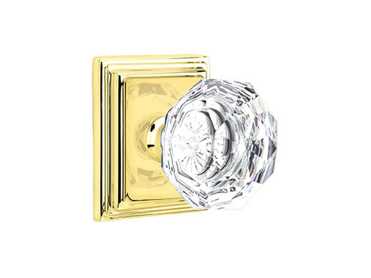 Emtek Diamond Crystal Knob Polished Brass US3