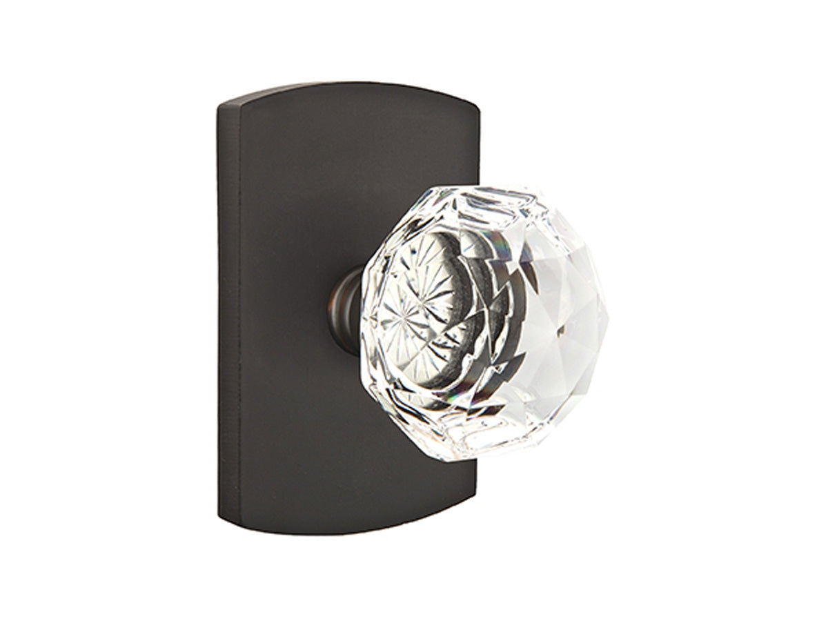 Emtek Diamond Crystal Knob Flat Black Bronze Patina FB