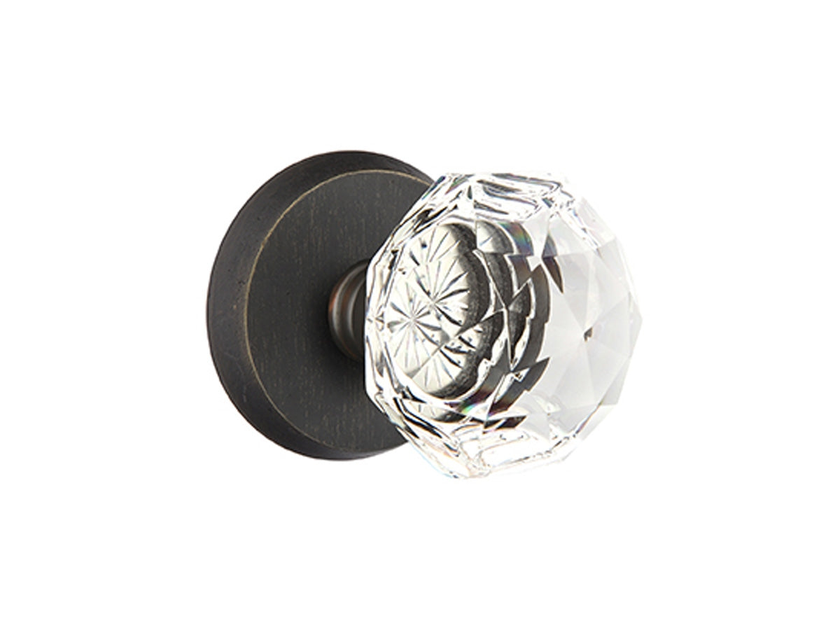 Emtek Diamond Crystal Knob Medium Bronze Patina MB