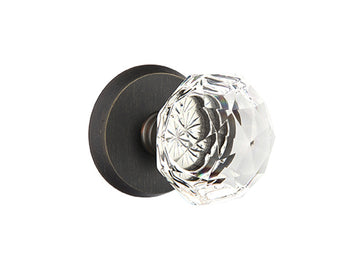 Emtek Diamond Crystal Knob Medium Bronze Patina MB