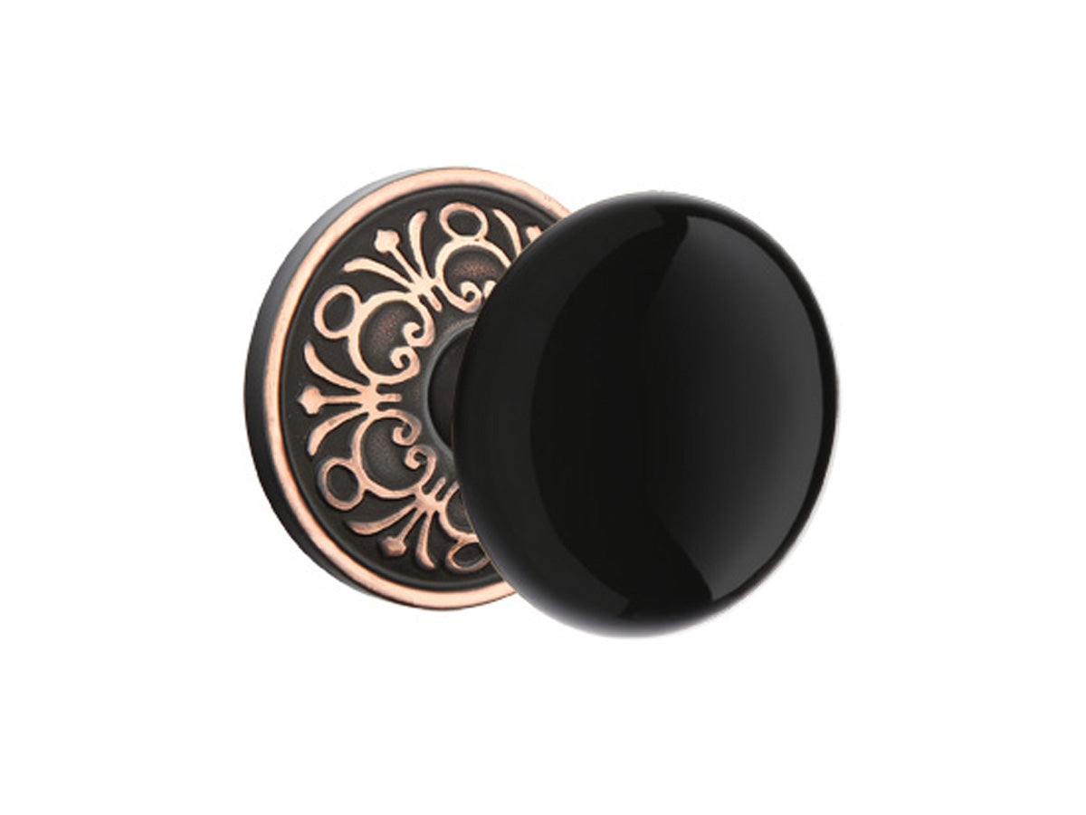 Emtek Ebony Porcelain Knob Oil Rubbed Bronze US10B
