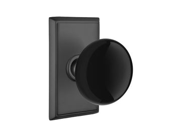 Emtek Ebony Porcelain Knob Flat Black US19