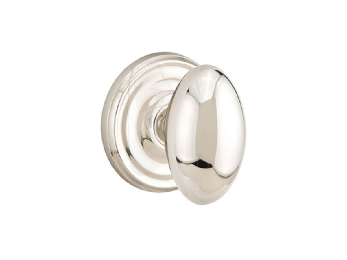 Emtek Egg Brass Knob Polished Nickel US14
