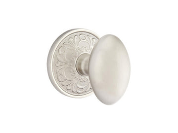 Emtek Egg Brass Knob Satin Nickel US15