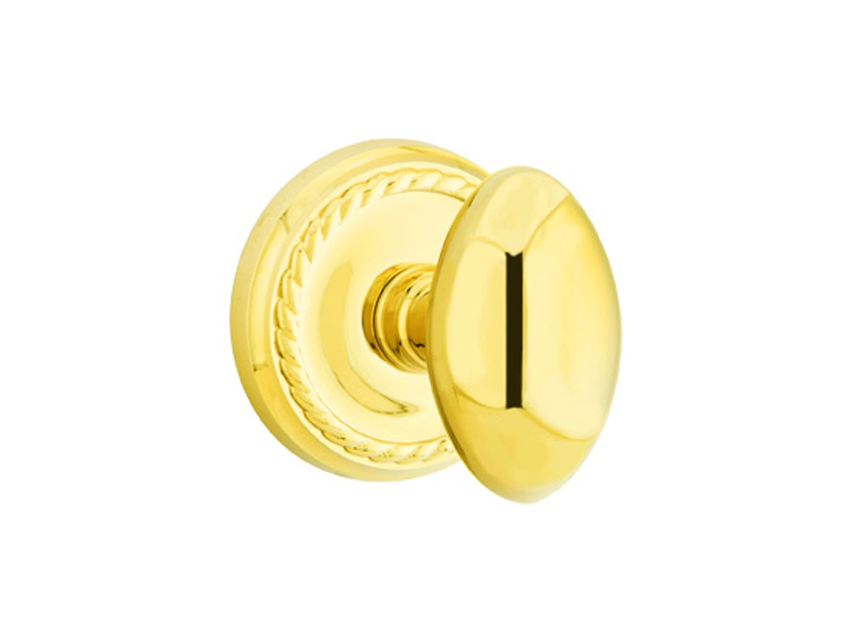 Emtek Egg Brass Knob Polished Brass US3