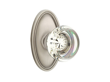 Emtek Georgetown Crystal Knob Pewter US15A