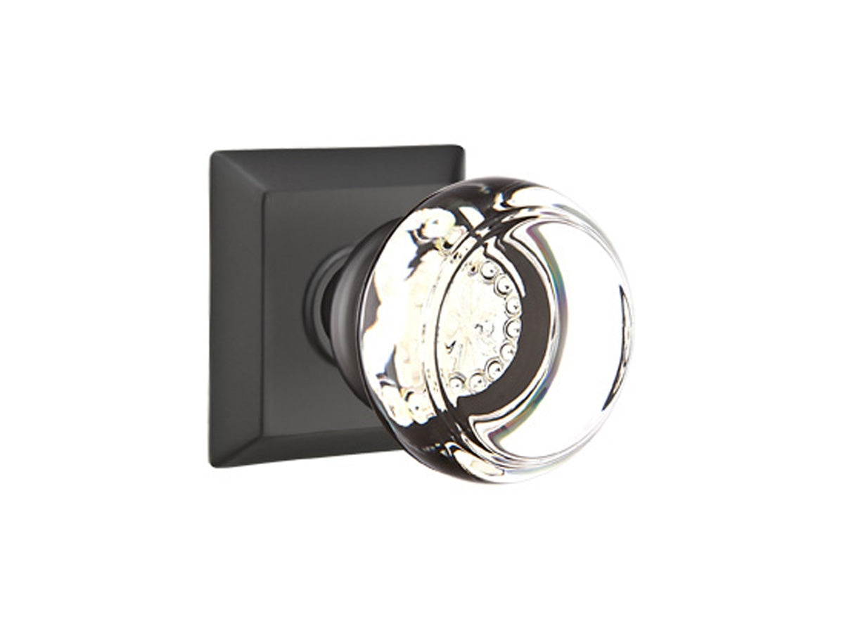 Emtek Georgetown Crystal Knob Flat Black US19