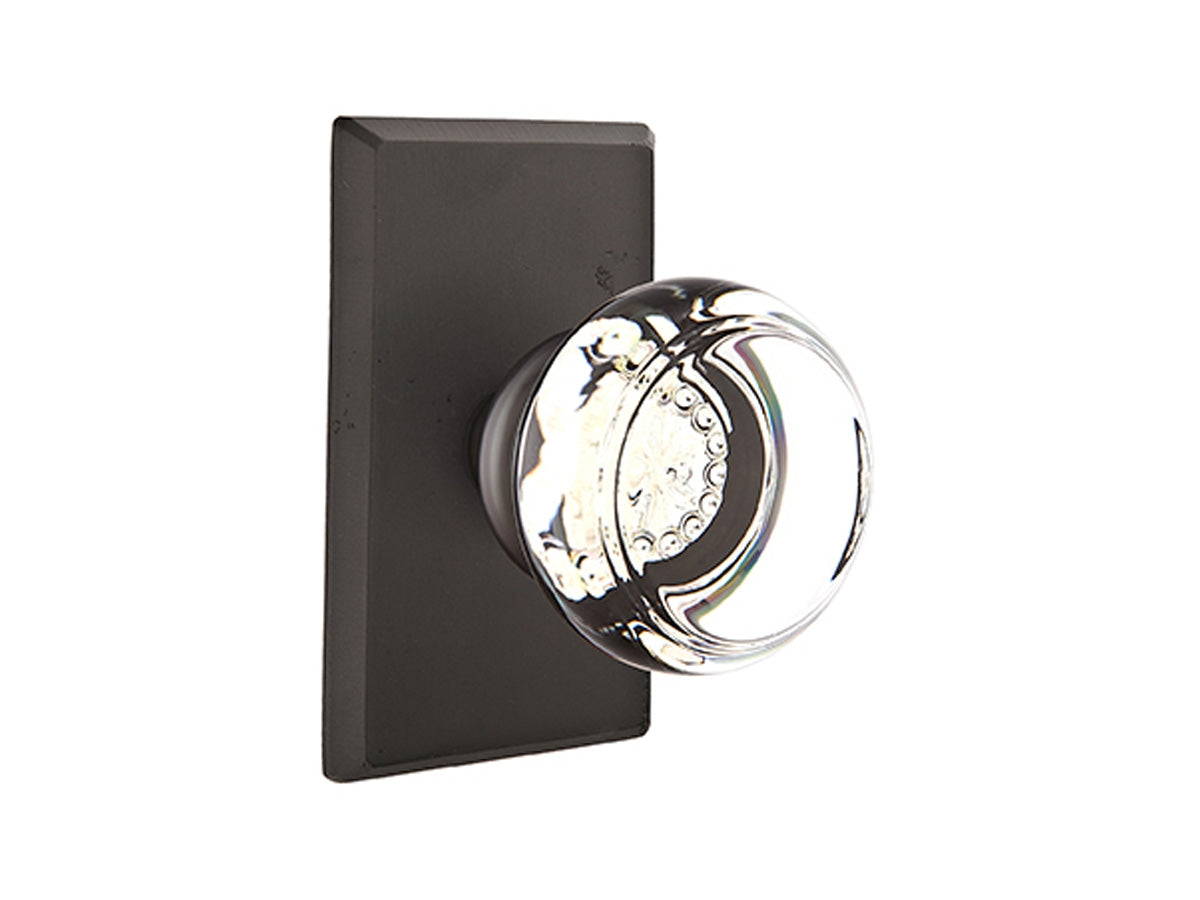 Emtek Georgetown Crystal Knob Flat Black Bronze Patina FB