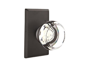 Emtek Georgetown Crystal Knob Flat Black Bronze Patina FB