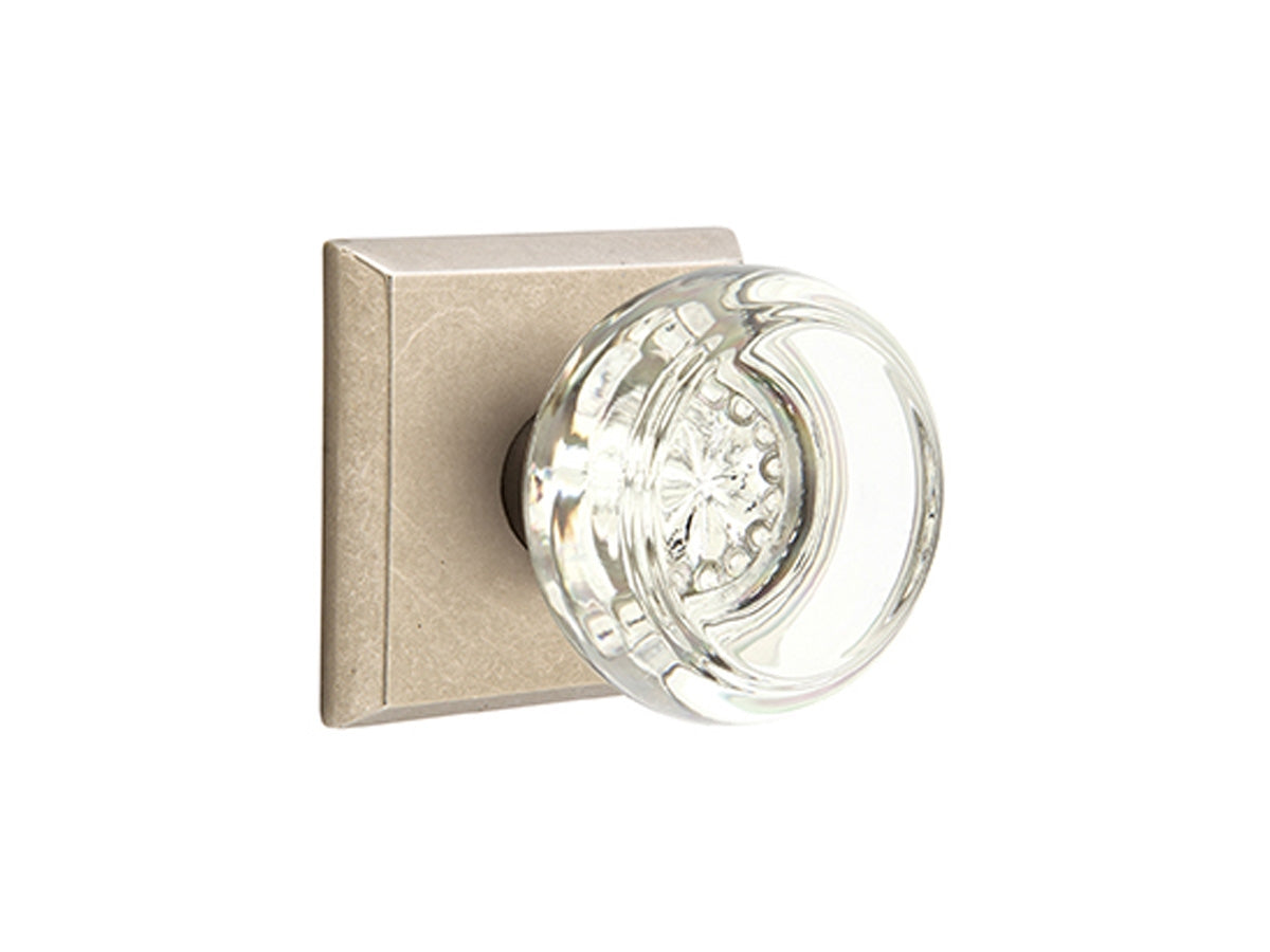 Emtek Georgetown Crystal Knob Tumbled White Bronze TWB