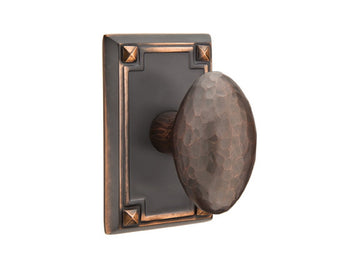 Emtek Hammered Egg Brass Knob Oil Rubbed Bronze US10B
