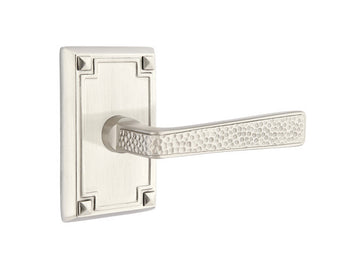 Emtek Hammered Lever Satin Nickel US15