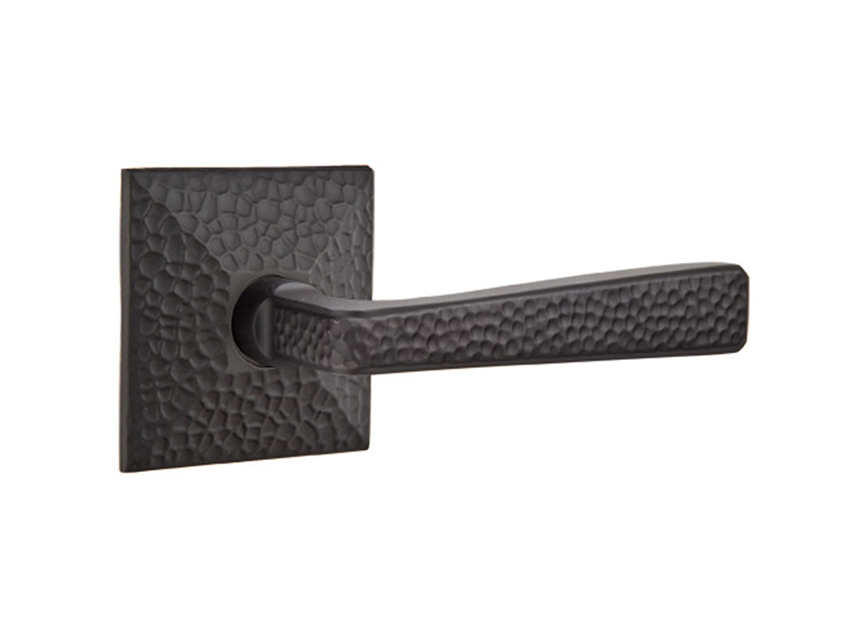 Emtek Hammered Lever Flat Black US19